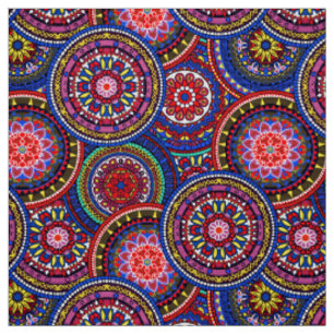 Tissu Bright Bohemian Boho Hippy Chic Motif