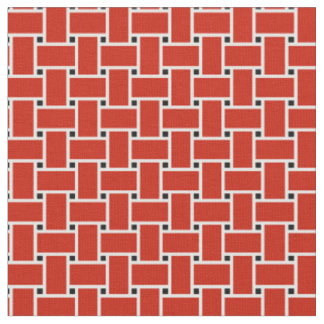 Tissu Bright red tissage panier design motif
