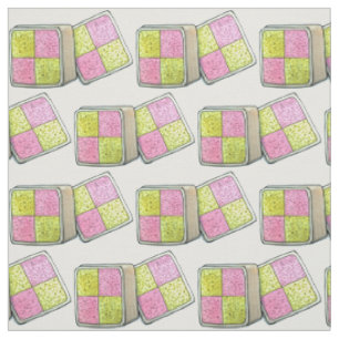 Tissu British Battenberg Marzipan Sponge Cake UK Food