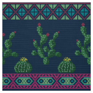 Tissu Broderie de fleur de point de croix broderie de po
