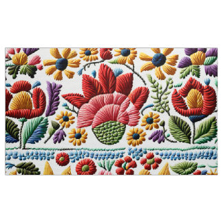Tissu Broderie florale