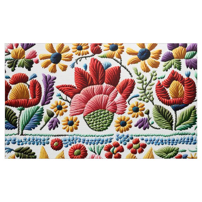 Tissu Broderie florale (Yard)