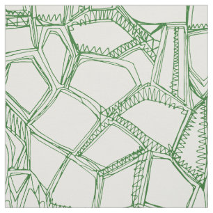 Tissu BROKEN green off white