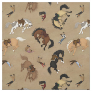 Tissu Broncs et Cowboys