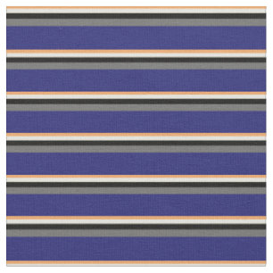 Tissu Brown, beige, noir, gris foncé et bleu nuit