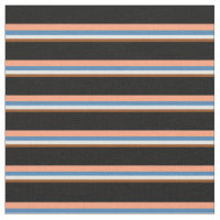 Brown, Blanc, Bleu, Saumon clair et rayures noires