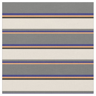 Tissu Brown, Bleu de minuit, gris dim, Bisque et Noir