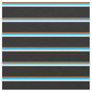 Tissu Brown, Ciel profond bleu, Lavande et Motif noir