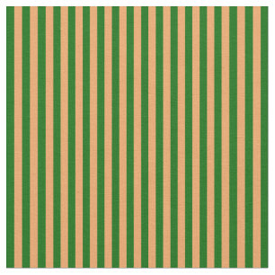 Tissu Brown et vert foncé Lignes de couleur Motif