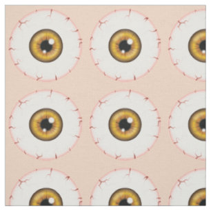 Tissu Brown Eyeball Motif Halloween Bloodshot Eyeball