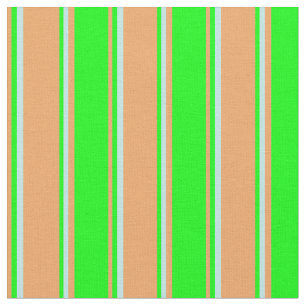 Tissu Brown, Lime & Motif Turquoise