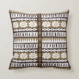 Tissu Brown tropical 20" de Tapa x 20" coussin