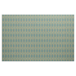 Tissu Brown Turquoise Bleu Vert Taupe Beige Ethnique