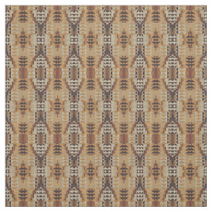 Tissu Brûlé Orange Beige Taupe foncé Brown aspect ethniq