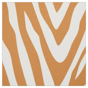 Tissu Brûlé Orange Zèbre Imprimer Grande Échelle