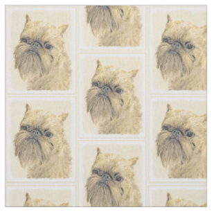 Tissu Bruxelles Griffon Peinture - Cute Original Chien A