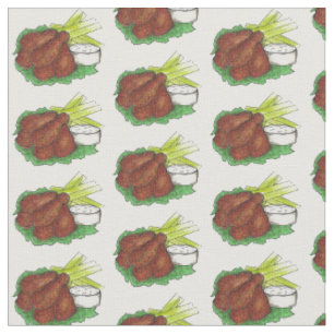 Tissu Buffalo, NY Hot BBQ Chicken Wing Wings Fabric alim