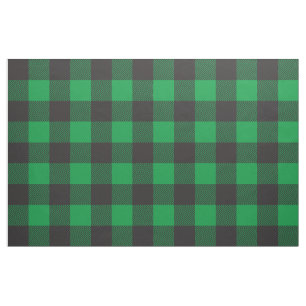 Tissu Buffalo plaid Check Motif Black Green