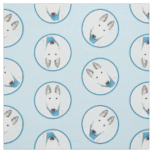 Tissu Bull Terrier Peinture Blanc Anglais mignon Chien A