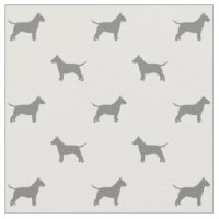 Bull Terrier Silhouettes Motif gris et blanc