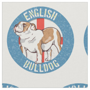 Tissu Bulldog anglais Saint George's Cross