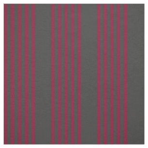 Tissu Burgundy rouge et charbon de bois cinq bandes moti