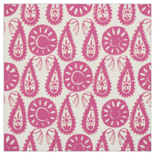 Tissu cachemire en ivoire rose