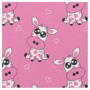 Tissu 🍓 🐄 Caches de fraise avec le coeur, rose, ta