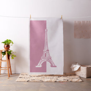 Tissu Cadeaux frais roses poussiéreux de Tour Eiffel