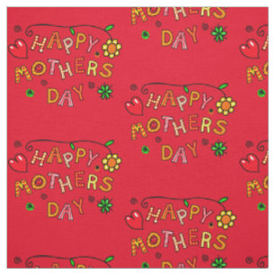 Tissu Cadeaux heureux du jour de mère