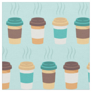 Tissu Café Cups Barista Cute Café Restauration Boisson