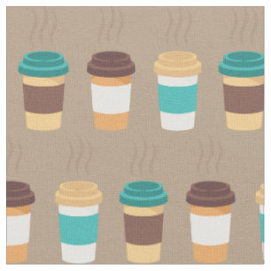 Tissu Café Cups Barista Cute Café Restauration Boisson