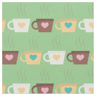 Tissu Café Cups Barista Cute Café Restauration Boisson