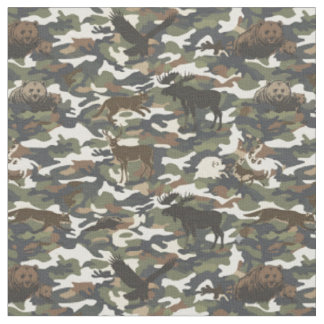 Tissu Camouflage avec Animaux cachés