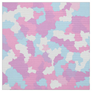Tissu Camouflage féminin rose pastel