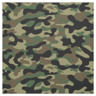 Tissu Camouflage Kaki de Bois