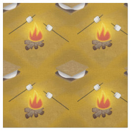 Tissu Camping Camping et Smores Motif