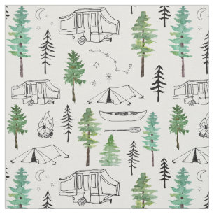 Tissu Camping et arbres
