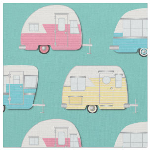 Tissu Camping Vintage RV Retro