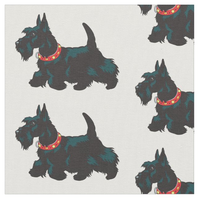 Tissu canard-terrier écossais (Fermer)