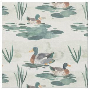 Tissu Canards aquarellés modernes