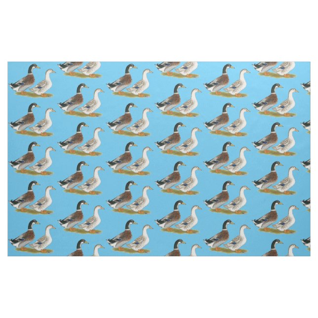 Tissu Canards : Joyeuse Argent (Yard)