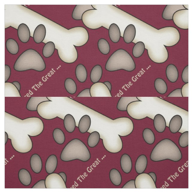 Tissu Canine faite sur commande d'empreintes de pattes (Échantillon)