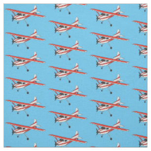 Tissu Caricature de l'avion à train de vélo