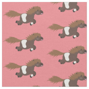 Tissu Caricature de poney du Shetland, très drôle