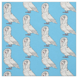 Tissu Caricature d'oiseau pigeon Jacobin