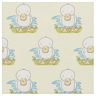 Tissu Caricature jaune mignon pour canard bébé