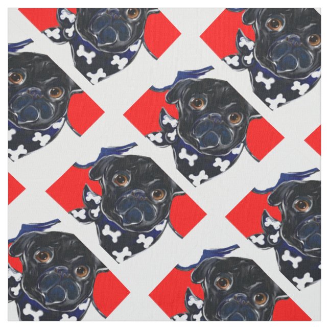 Tissu Carlin noir (Échantillon)