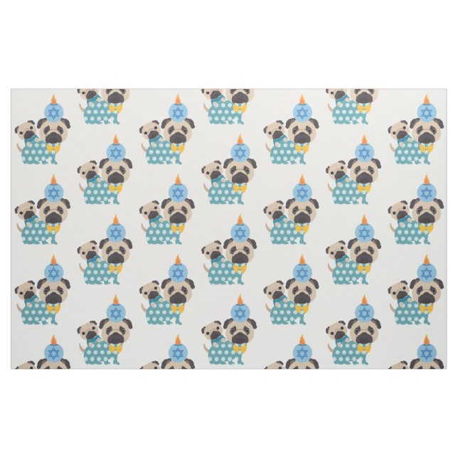 Tissu Carlins Hanoukka Fabric (Fat Quarter)