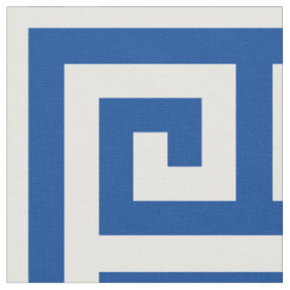 Tissu Carré de clé grecque de remplacement en bleu profo